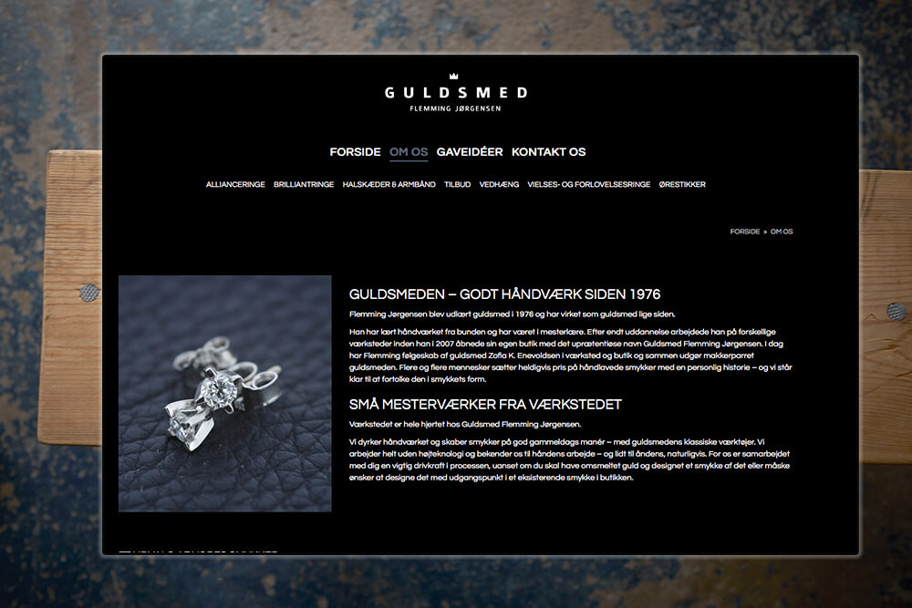 Guldsmed Flemming webdesign | reklame